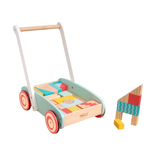 Owl & Fox Holz-Lauflernwagen mit 29 bunten Bausteinen –... - Toys & Games Amazon Germany à 18.10€