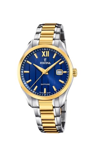Festina SWISS MADE Orologio Uomo Analogico Acciaio 316L... - Amazon Italie à 93.96€