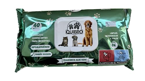 QUIBROPETS Toallitas Húmedas con Aloe para la Higiene de... - Maison & Cuisine en promo à 3.60€