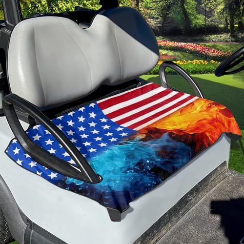 Brosoneto Water Fire American Flag Golf Cart Seat Cover... - Auto & Moto Amazon Royaume-Uni à 2.40€