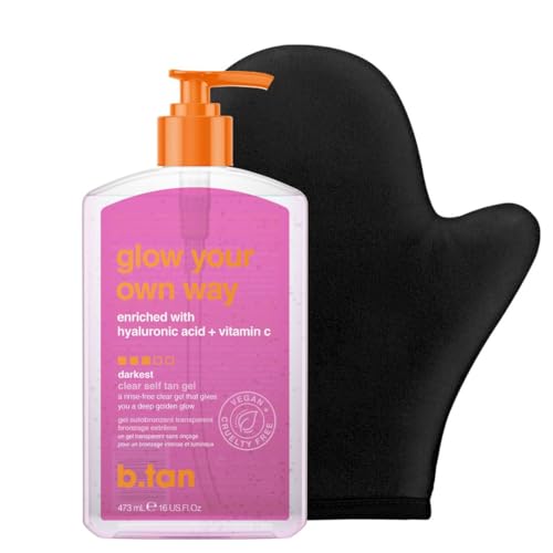 b.tan Best Clear Self Tanning Gel with Mitt Kit | Glow Your... - Animalerie Amazon Espagne à 19.99€