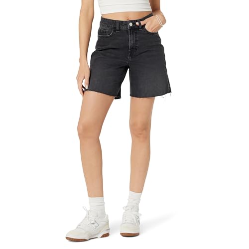 The Drop Mari Long Relaxed Denim Short, Faded Black, 8 - Mode & Vêtements Amazon Royaume-Uni à 18.45€