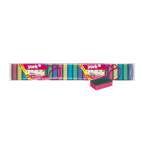 YORK Éponge Vaisselle et Cuisine Lot Économique de 28... - Maison & Cuisine Amazon France à 5.46€