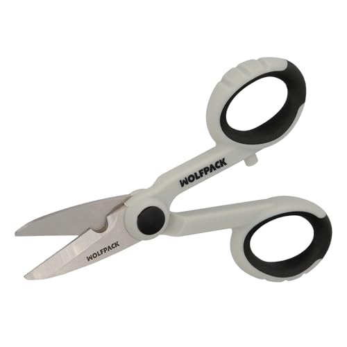 Ciseaux d'électricien 140 mm. Manche TPR non tension. Lames... - Bricolage & Outils Amazon France à 9.52€
