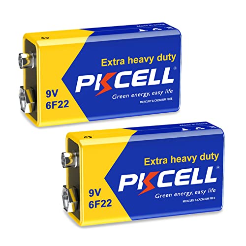 PKCELL 9V Battery, Block Battery, 6F22 Batteries for Smoke... - High-Tech & Électronique Amazon Royaume-Uni à 1.96€