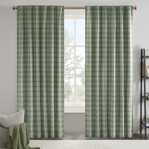 Madison Park Anaheim Cabin Plaid Curtain Window, Thermal... - Home & Kitchen Amazon UK à 25.59€