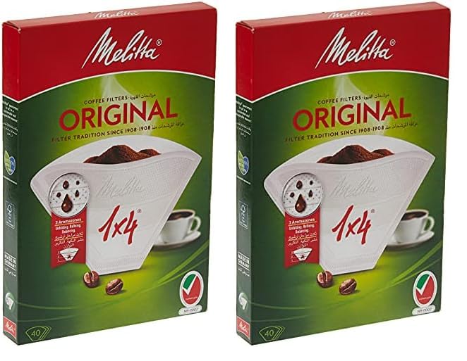 Melitta Filtres à Café, Taille 1 x 4, 40 unités (Lot de 2)... - Nouvelle promo Amazon à 2.30€