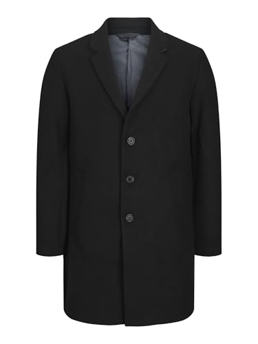 JACK & JONES Abrigo de lana para hombre, Negro, XXL - Jardin & Extérieur en promo à 58.99€