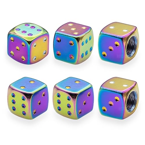 MEAJOO 6PCS Aluminum Dice Tire Valve Stem Caps, Universal... - Auto & Moto Amazon Royaume-Uni à 2.10€