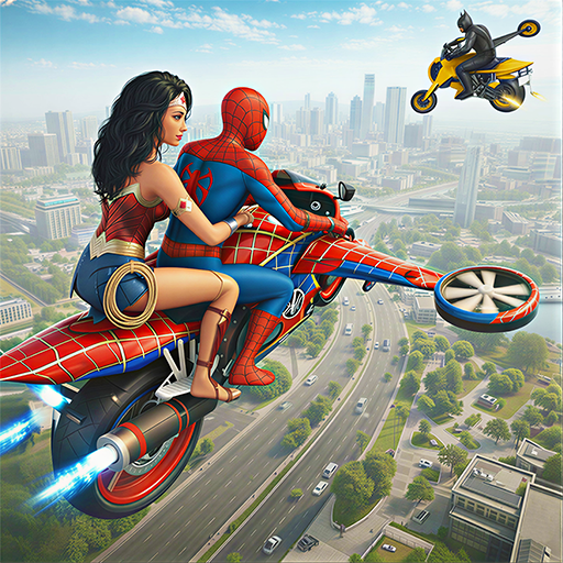 Superhero Flying Bike Mega Ramps Stunts Games: Spider hero... - High-Tech & Électronique Amazon Royaume-Uni à 0.74€