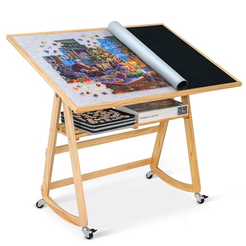 LAVIEVERT Table de puzzle de 1500 pièces avec pieds et... - Jouets & Jeux Amazon France à 80.06€