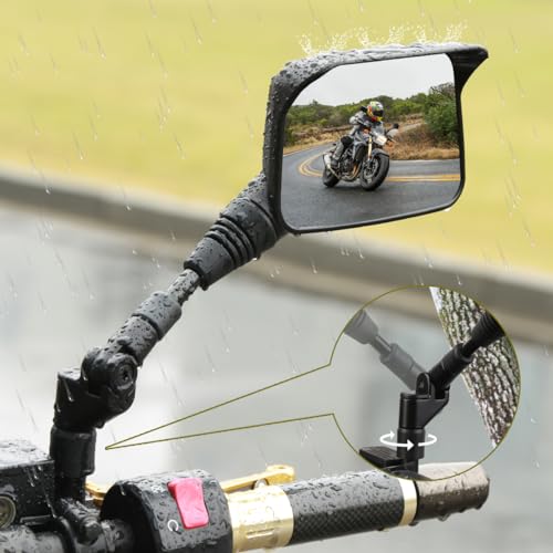 SHEJISI Lot de 2 rétroviseurs de moto avec résistance aux... - Auto & Moto Amazon France à 54.77€