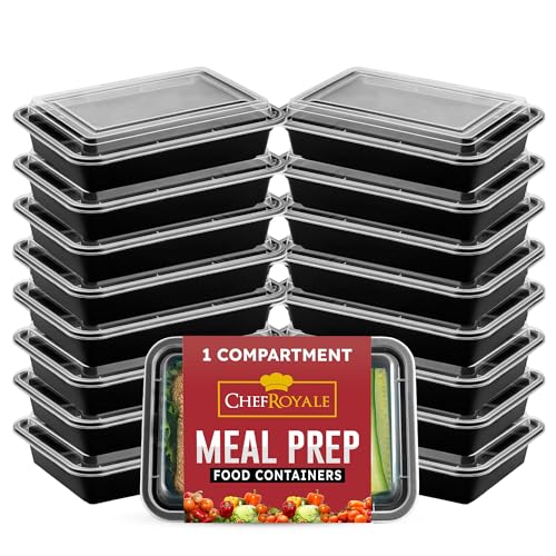 CHEF ROYALE 5pcs x 38oz Rectangular Black Base Meal Prep... - High-Tech & Électronique Amazon Royaume-Uni à 1.49€