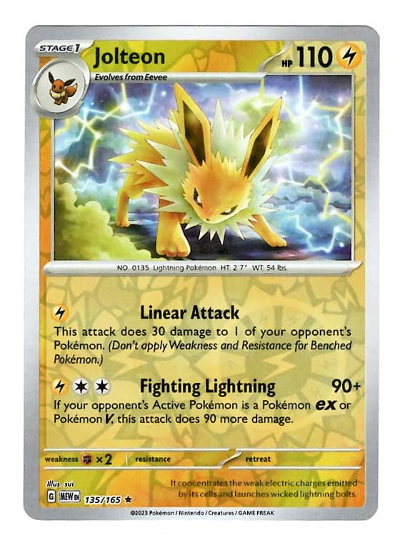 Pokemon - Jolteon 135/165 151 - Feuille inversée - Carte... - Jouets & Jeux Amazon France à 17.88€