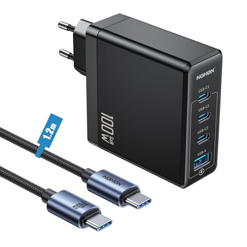 NOHON USB-C Ladegerät Fast Netzteil: 100W GaN Handy 3-Port... - High-Tech & Électronique Amazon Allemagne à 14.68€