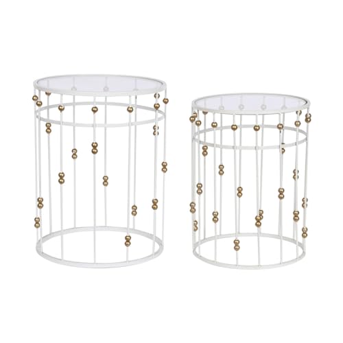 Home ESPRIT Set mit 2 Tischen in Weißgold, 42 x 42 x 55 cm - Home & Kitchen Amazon Germany à 44.07€