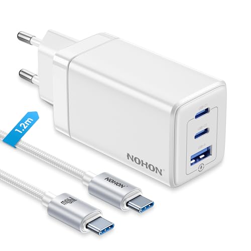 NOHON Chargeur USB-C Rapide Prise: 65W GaN 3 Ports PD3.0... en promo à 15,19€ (-31%) sur Amazon FR