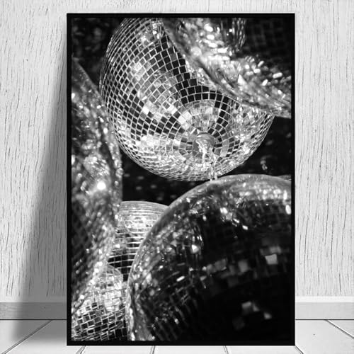 Black White Disco Ball Wall Art Vintage Bar Prints Black... - Bricolage & Outils Amazon Royaume-Uni à 0.50€