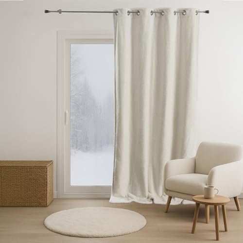 QABANE Home Maison - Rideau d'ameublement en Fausse Fourrure en promo à 36,65€ (-43%) sur Amazon FR