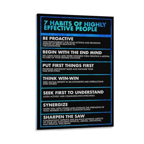The 7 Habits Of Highly Effective People Poster Entrepreneur... - Maison & Cuisine Amazon Royaume-Uni à 1.10€