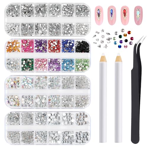 VMUTGA 4300 Pièces Strass Ongle pour Nail Art, 6 Tailles... - Beauté & Parfums Amazon France à 14.99€