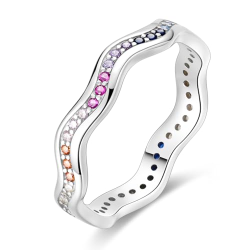 MULA S925 Anillos de Plata de Ley para Mujeres Luna... - Bijoux & Montres Amazon Espagne à 5.98€