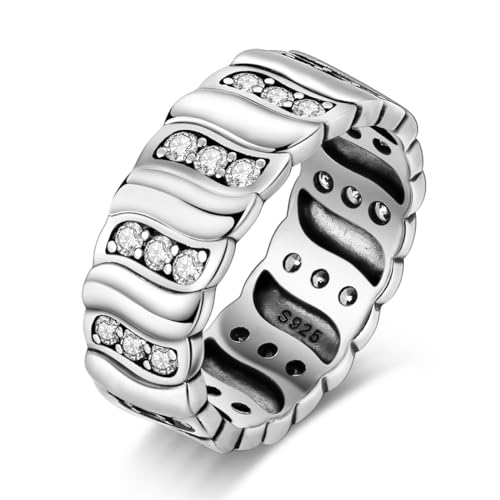 Hapour 925 Anillos de Plata de Ley para Mujeres Circonita... - Bijoux & Montres en promo à 5.99€