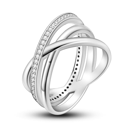 Hapour 925 Anillos de Plata de Ley para Mujeres Circonita... - Bijoux & Montres Amazon Espagne à 5.99€