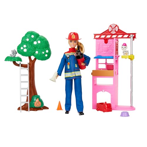 Barbie Careers Firefighter Doll & Playset with Fire Station... - Jouets & Jeux en promo à 14.39€