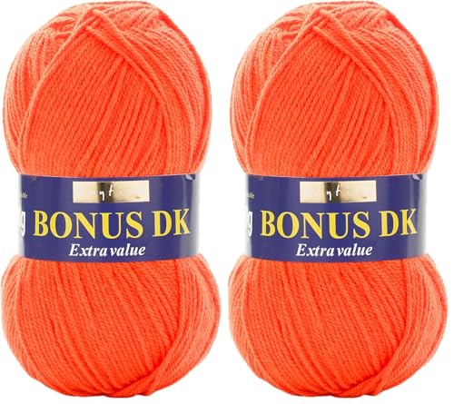 Hayfield Bonus DK Double Knitting, Bright Orange (981)... - Loisirs Créatifs Amazon Royaume-Uni à 4.00€