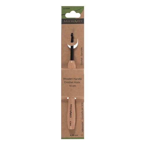 Milward - Crochet Hook: Beech Wood Handle: 14cm x 4.50mm - Loisirs Créatifs Amazon Royaume-Uni à 6.49€