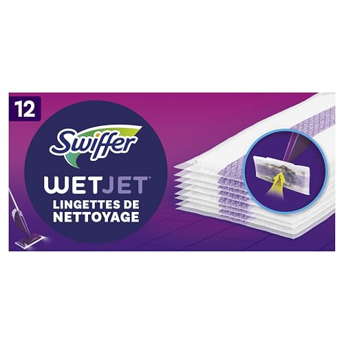 Swiffer WetJet 12 Recharges Jetables Nettoyantes... - Sports & Fitness Amazon France à 4.67€