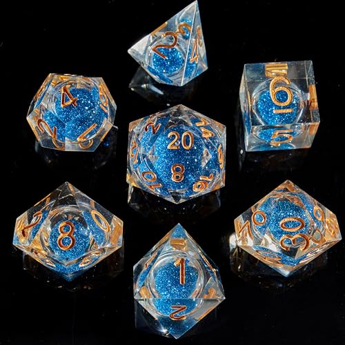 DND-Deep Blue Sand Flow,DND Dice Set Handmade 7 Accessories... - Toys & Games Amazon UK à 7.83€