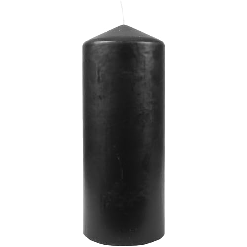 HS Candle Bougies piliers, noires, diamètre : 6 cm x 13,5... - Loisirs Créatifs Amazon France à 2.99€