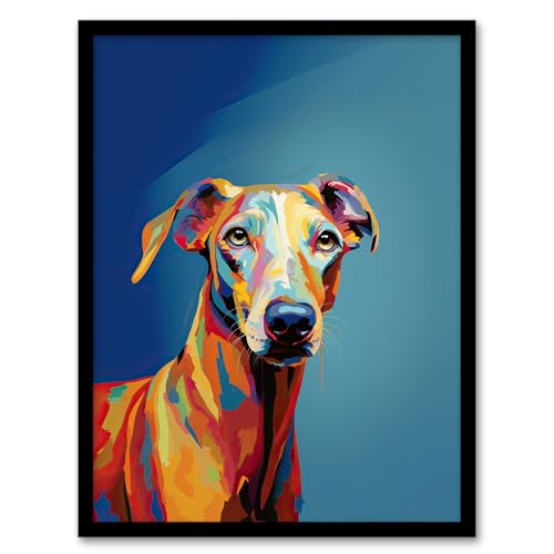 Artery8 Greyhound Dog Lover Gift Pet Portrait Orange Blue... - Pet Supplies Amazon UK à 12.99€