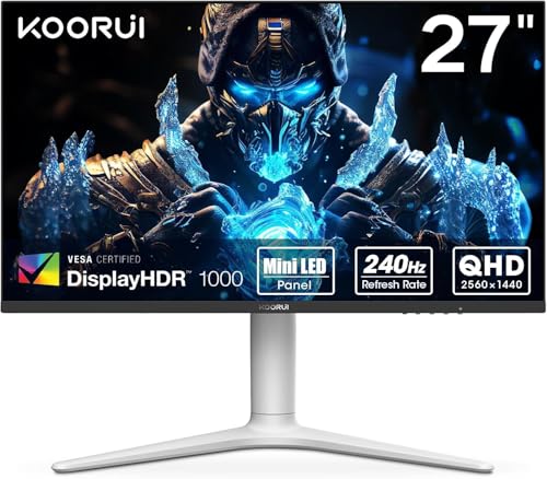 KOORUI Écrans PC Gamer 27", 240Hz, VA Mini LED, QHD Écran... - High-Tech & Électronique en promo à 319.99€