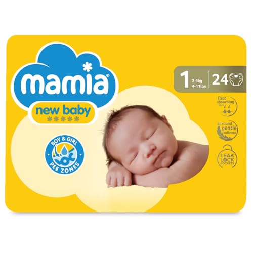 Mamia Nappies Size 1 Newborn 24 Pack - Bébé & Puériculture Amazon Royaume-Uni à 1.99€