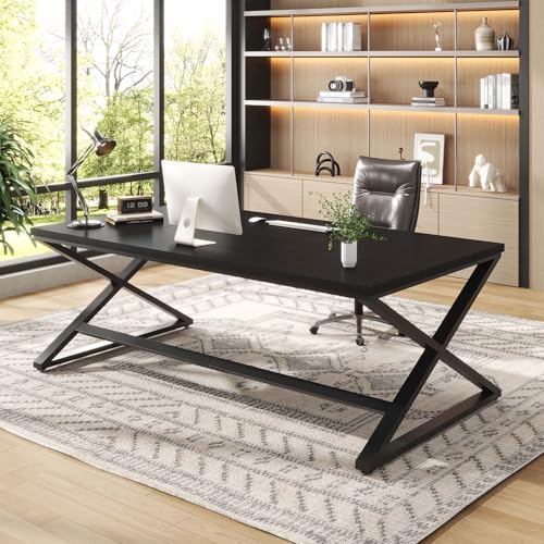IBF Black Large Computer Desk, 70 Inch Long Writing Desk... - High-Tech & Électronique Amazon Royaume-Uni à 136.99€