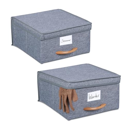 Relaxdays Storage Box Set of 2, 12 l each, Foldable Fabric... - Maison & Cuisine Amazon Royaume-Uni à 24.48€