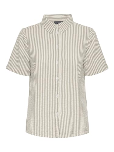 PIECES Blusa para Mujer Pcsally SS Noos, Tea/Rayas: Cloud... - Amazon Spain à 11.02€