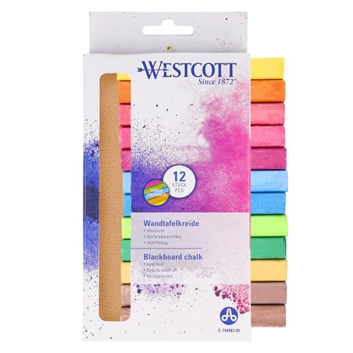 Westcott chalk Pack of 12 Colourful | 1.2 cm Diameter... - Bébé & Puériculture Amazon Royaume-Uni à 3.39€