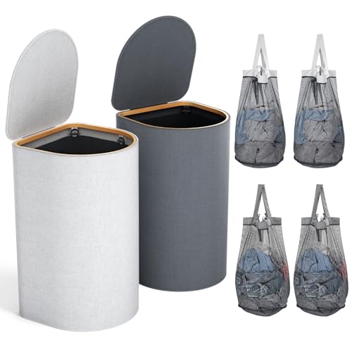 HELLKOPF 2er Pack Wäschekorb mit Deckel 140L Groß Kapazität... - Maison & Cuisine Amazon Allemagne à 28.33€