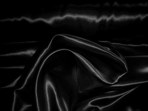 Satin Stoff Meterware 150 cm Breit Deko, Basteln (Schwarz) - Loisirs Créatifs Amazon Allemagne à 1.79€