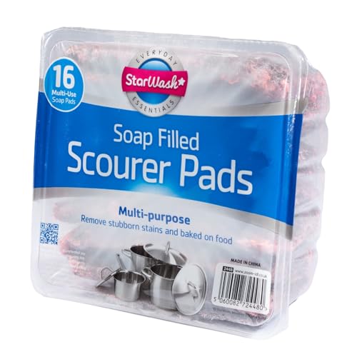 Soap Filled Scourer Pads for Easy Dishwashing, Heavy-Duty... - Maison & Cuisine Amazon Royaume-Uni à 1.75€