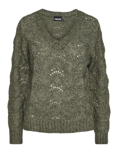 PIECES PCBIBBI Female Knitted Jumper, Deep Lichen Green, S - High-Tech & Électronique Amazon Royaume-Uni à 11.86€
