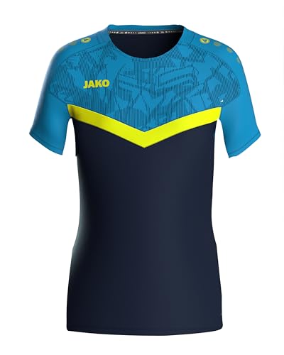 JAKO Camiseta Iconic, Azul Marino Azul/Amarillo Neón, 40... - Mode & Vêtements en promo à 17.18€