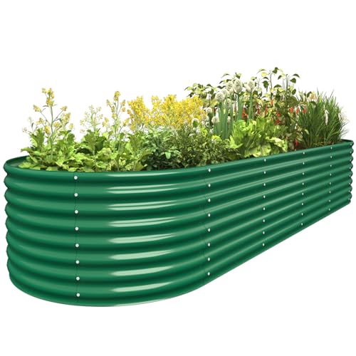 FRIZIONE 12FT(L)×4FT(W)×2FT(H) Galvanized Raised Garden Bed... - Jardin & Extérieur Amazon Royaume-Uni à 76.22€