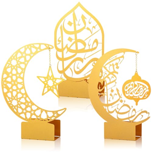 Photect 3 Stück Eid al-Adha Metall Ramadan Tisch Deko Gold... - Vente Flash Amazon -62%