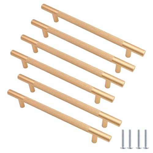 Cjueiom 6 Pack Gold Cabinet Handles 160mm Hole Center T-Bar... - Maison & Cuisine Amazon Royaume-Uni à 4.50€