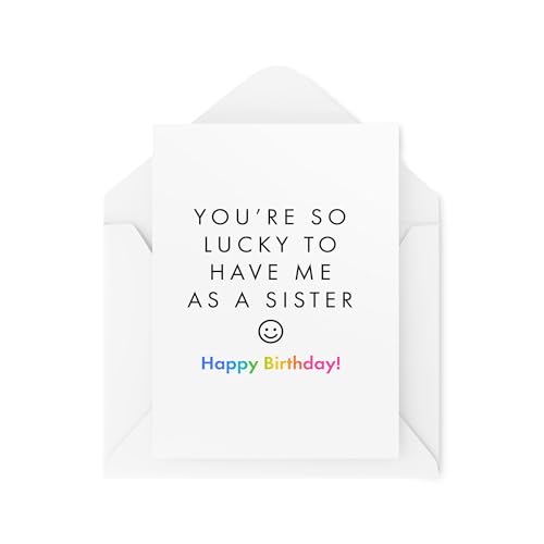 Funny Sibling Birthday Cards - You're So Lucky To Have Me... - Auto & Moto en promo à 2.48€